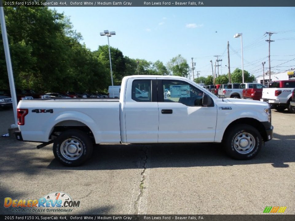 2015 Ford F150 XL SuperCab 4x4 Oxford White / Medium Earth Gray Photo #1
