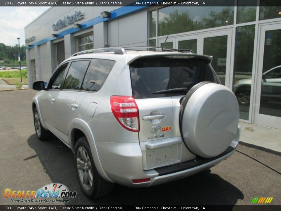 2012 Toyota RAV4 Sport 4WD Classic Silver Metallic / Dark Charcoal Photo #4