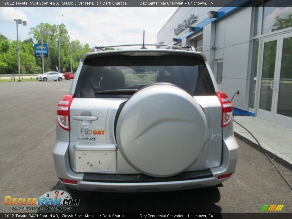 2012 Toyota RAV4 Sport 4WD Classic Silver Metallic / Dark Charcoal Photo #5