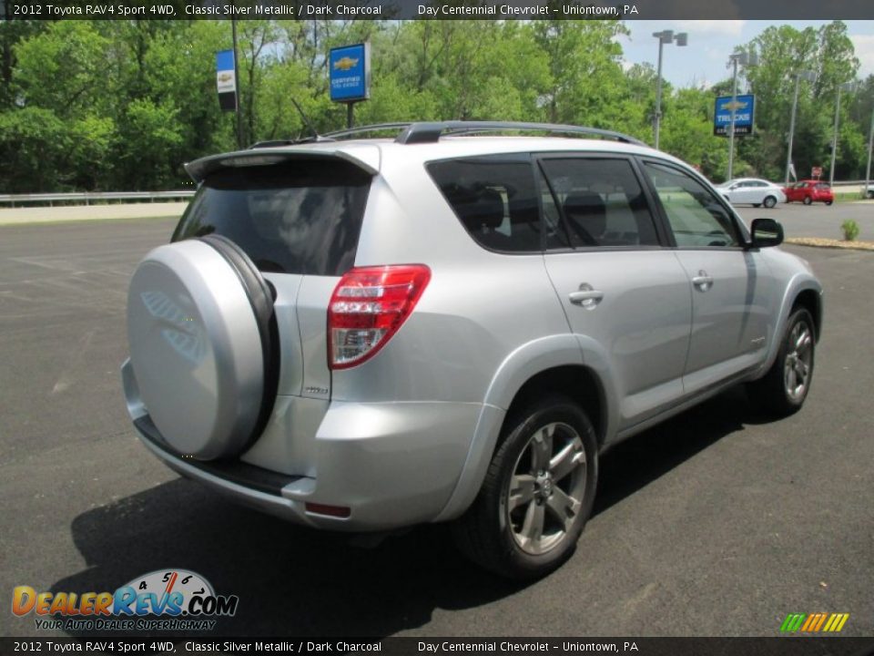 2012 Toyota RAV4 Sport 4WD Classic Silver Metallic / Dark Charcoal Photo #7