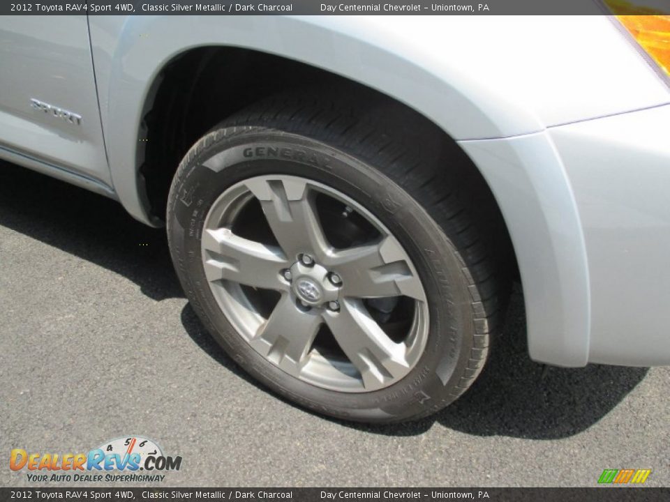 2012 Toyota RAV4 Sport 4WD Classic Silver Metallic / Dark Charcoal Photo #10