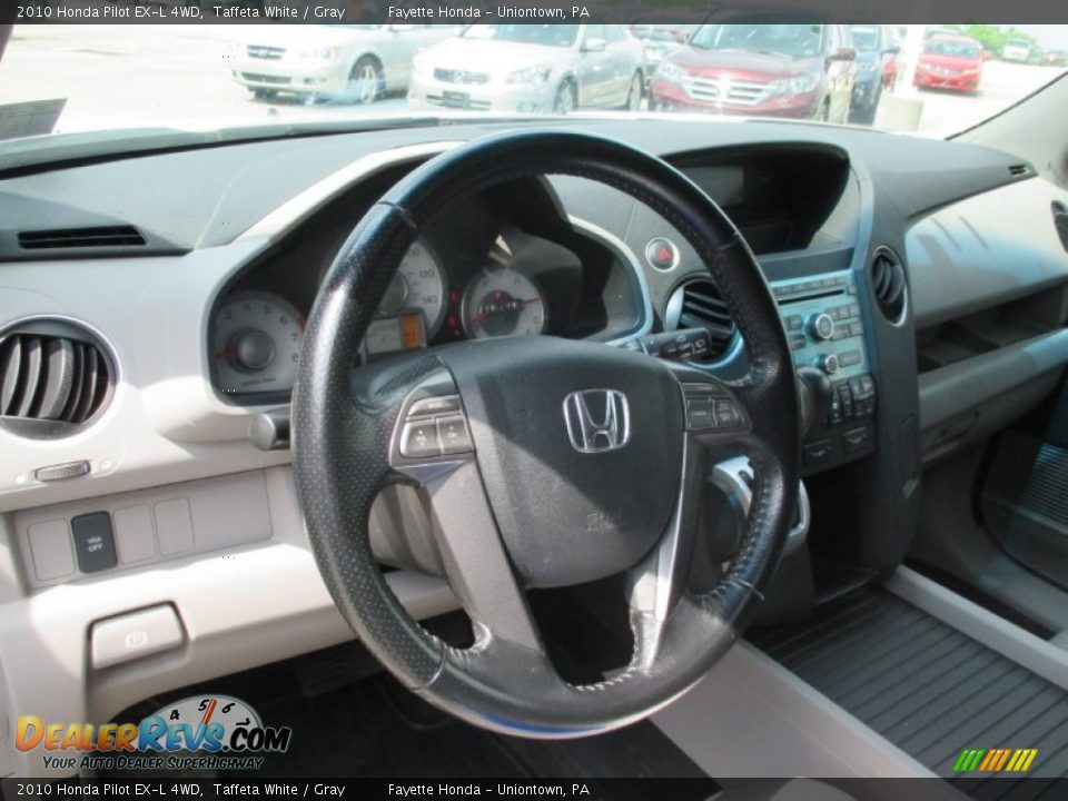 2010 Honda Pilot EX-L 4WD Taffeta White / Gray Photo #12