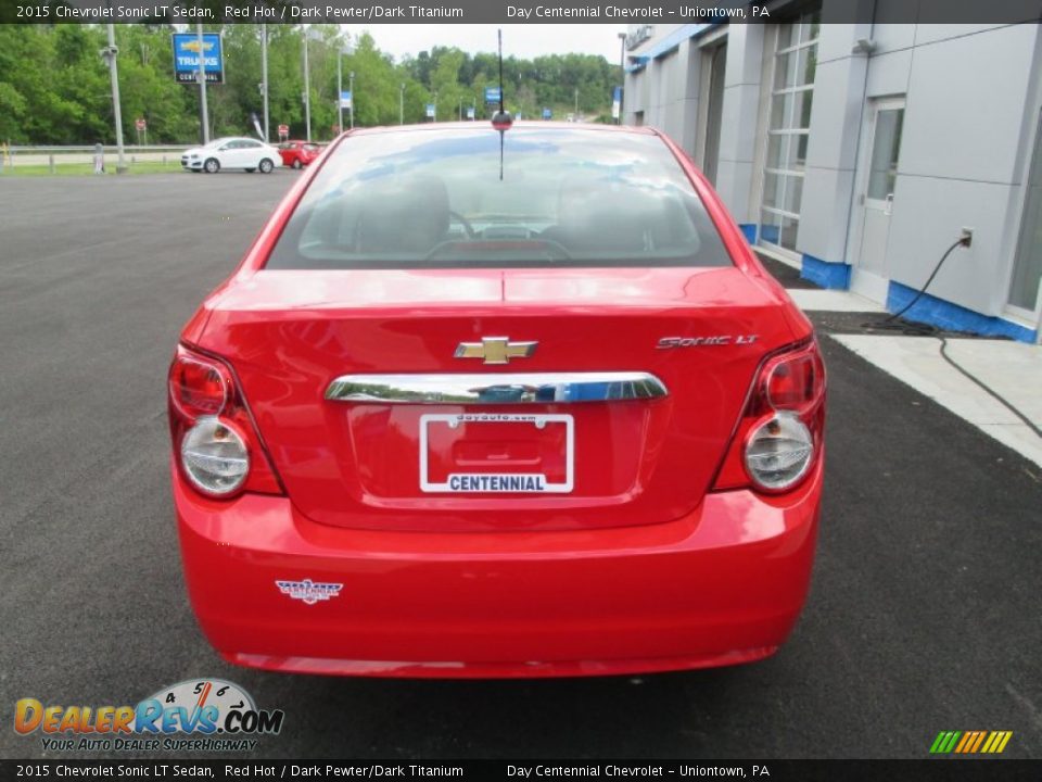 2015 Chevrolet Sonic LT Sedan Red Hot / Dark Pewter/Dark Titanium Photo #5