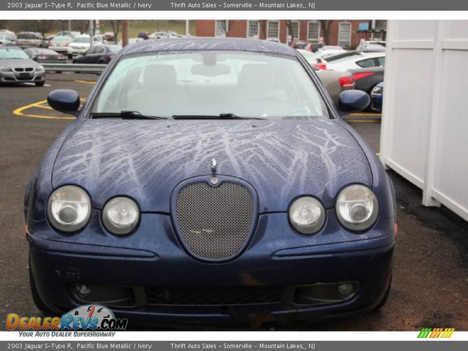 2003 Jaguar S-Type R Pacific Blue Metallic / Ivory Photo #3