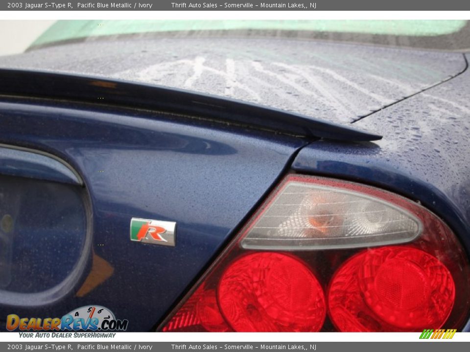 2003 Jaguar S-Type R Pacific Blue Metallic / Ivory Photo #5