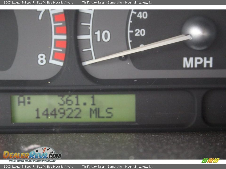 2003 Jaguar S-Type R Pacific Blue Metallic / Ivory Photo #27