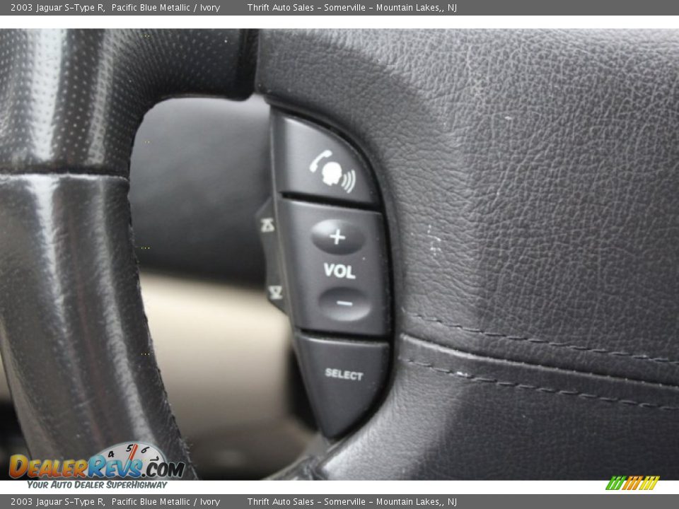 2003 Jaguar S-Type R Pacific Blue Metallic / Ivory Photo #28