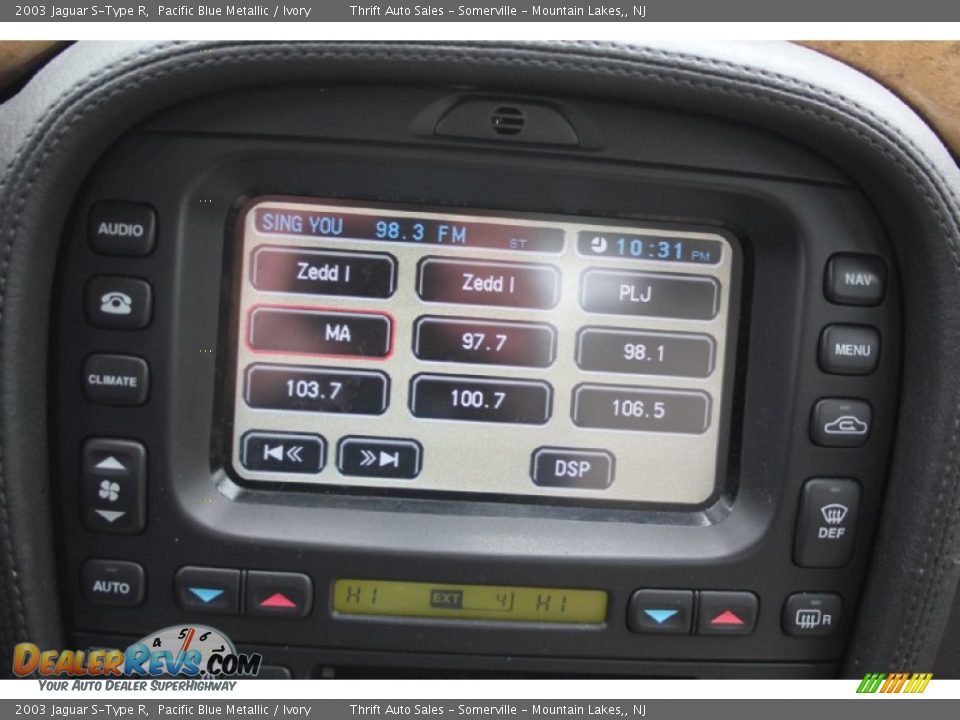 2003 Jaguar S-Type R Pacific Blue Metallic / Ivory Photo #31
