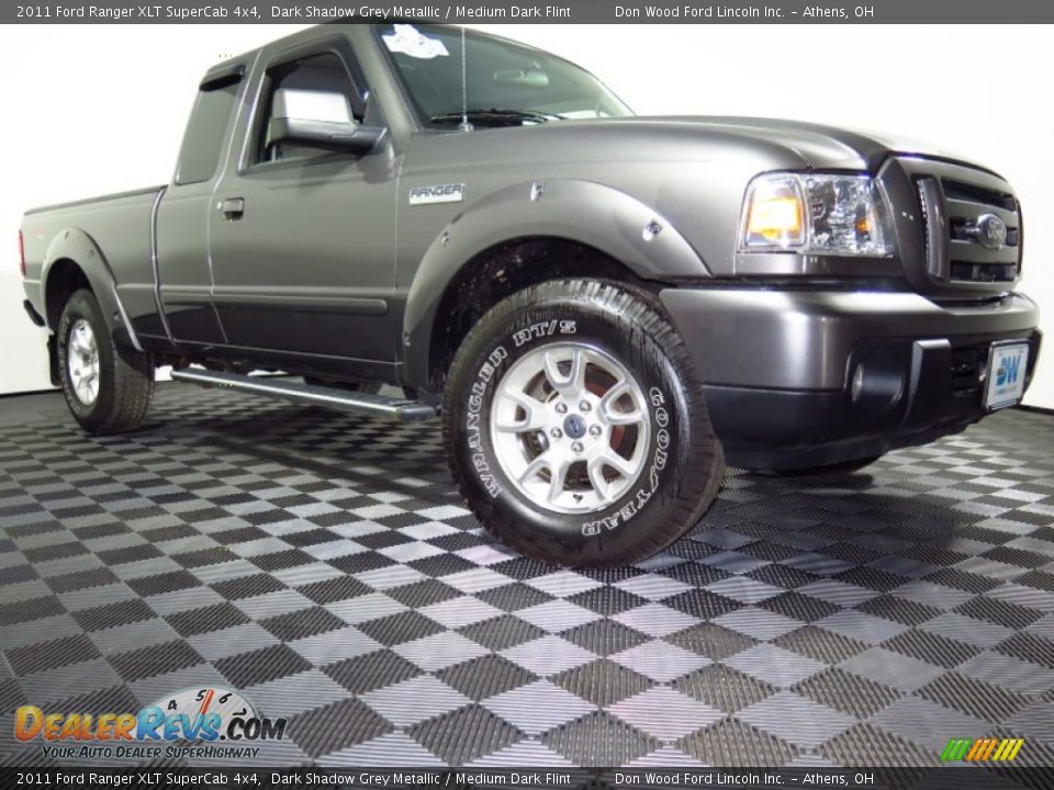2011 Ford Ranger XLT SuperCab 4x4 Dark Shadow Grey Metallic / Medium Dark Flint Photo #2
