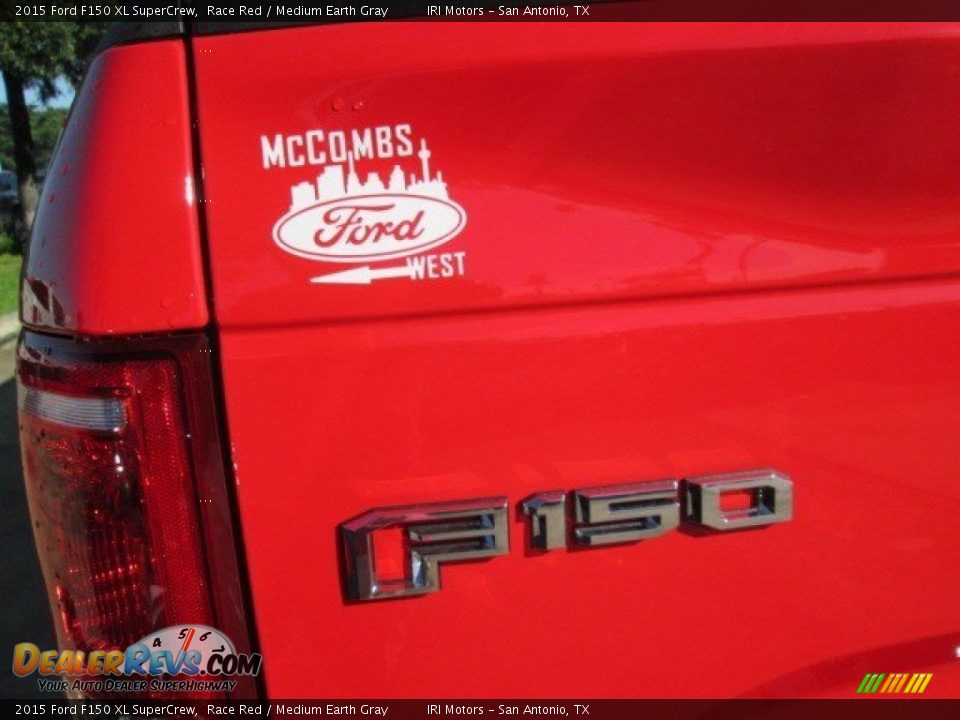 2015 Ford F150 XL SuperCrew Race Red / Medium Earth Gray Photo #13
