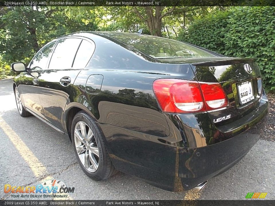 2009 Lexus GS 350 AWD Obsidian Black / Cashmere Photo #3