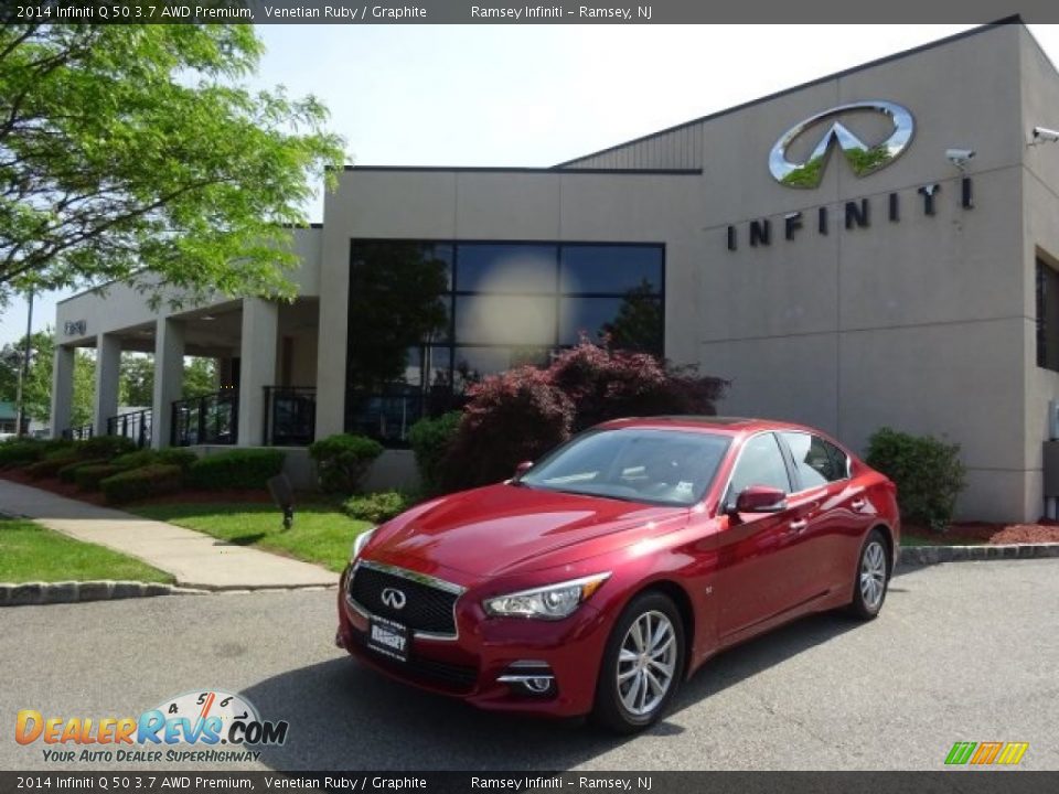 2014 Infiniti Q 50 3.7 AWD Premium Venetian Ruby / Graphite Photo #1