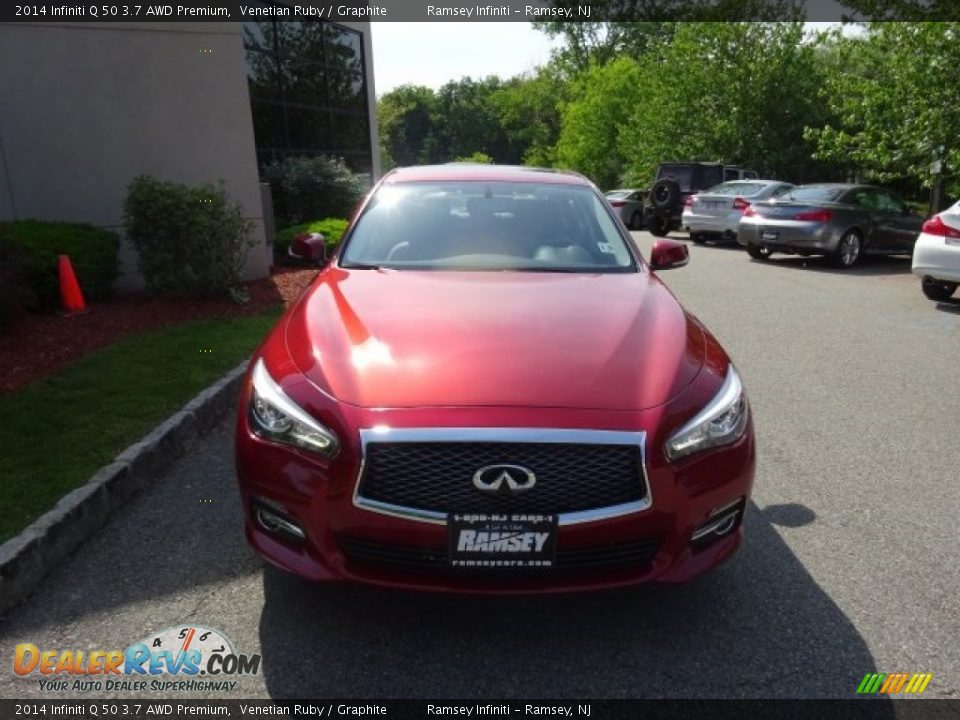 2014 Infiniti Q 50 3.7 AWD Premium Venetian Ruby / Graphite Photo #2