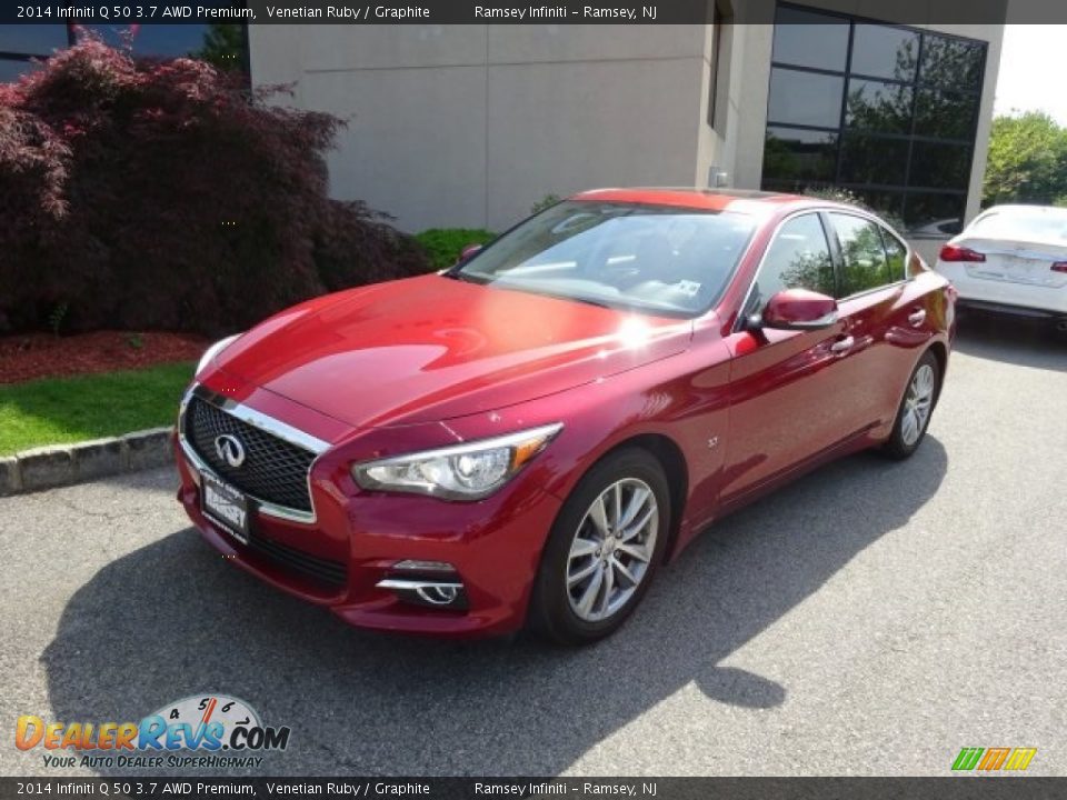 2014 Infiniti Q 50 3.7 AWD Premium Venetian Ruby / Graphite Photo #3