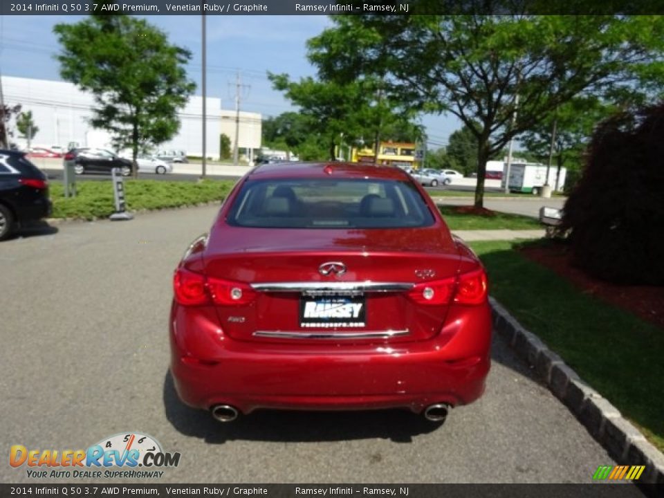 2014 Infiniti Q 50 3.7 AWD Premium Venetian Ruby / Graphite Photo #6