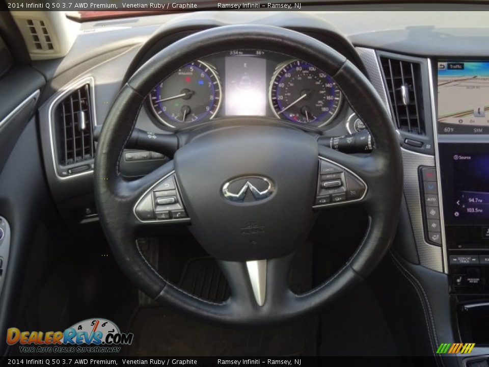 2014 Infiniti Q 50 3.7 AWD Premium Venetian Ruby / Graphite Photo #13