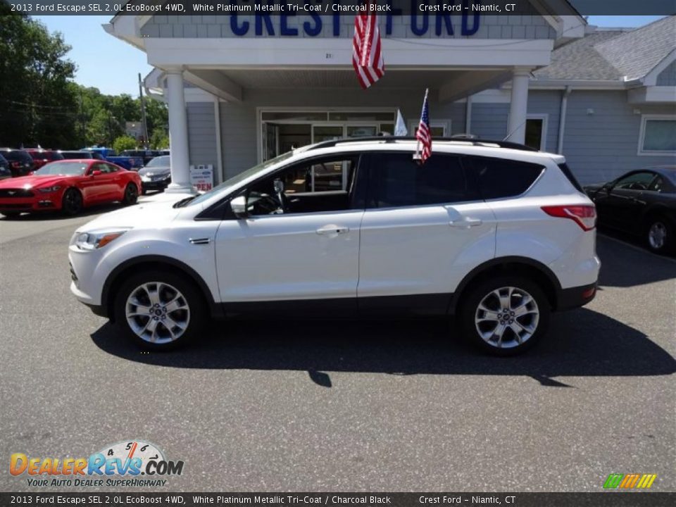 2013 Ford Escape SEL 2.0L EcoBoost 4WD White Platinum Metallic Tri-Coat / Charcoal Black Photo #4