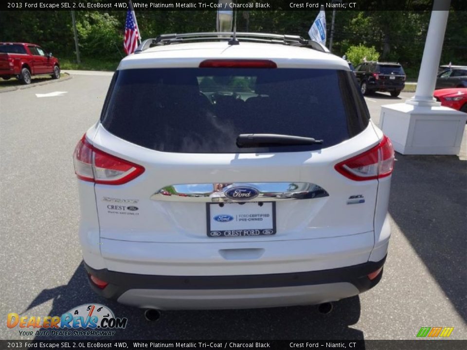 2013 Ford Escape SEL 2.0L EcoBoost 4WD White Platinum Metallic Tri-Coat / Charcoal Black Photo #6
