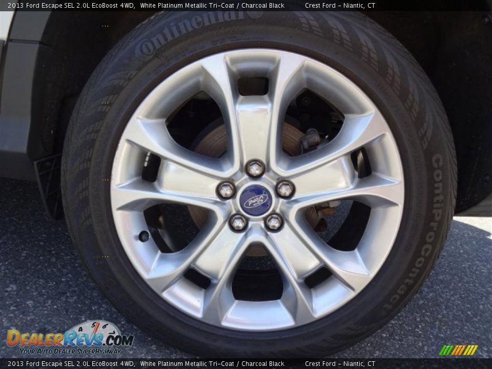 2013 Ford Escape SEL 2.0L EcoBoost 4WD White Platinum Metallic Tri-Coat / Charcoal Black Photo #9