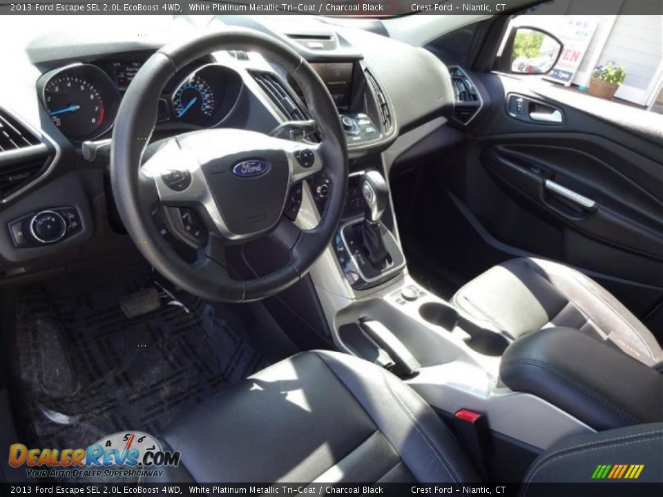 2013 Ford Escape SEL 2.0L EcoBoost 4WD White Platinum Metallic Tri-Coat / Charcoal Black Photo #11