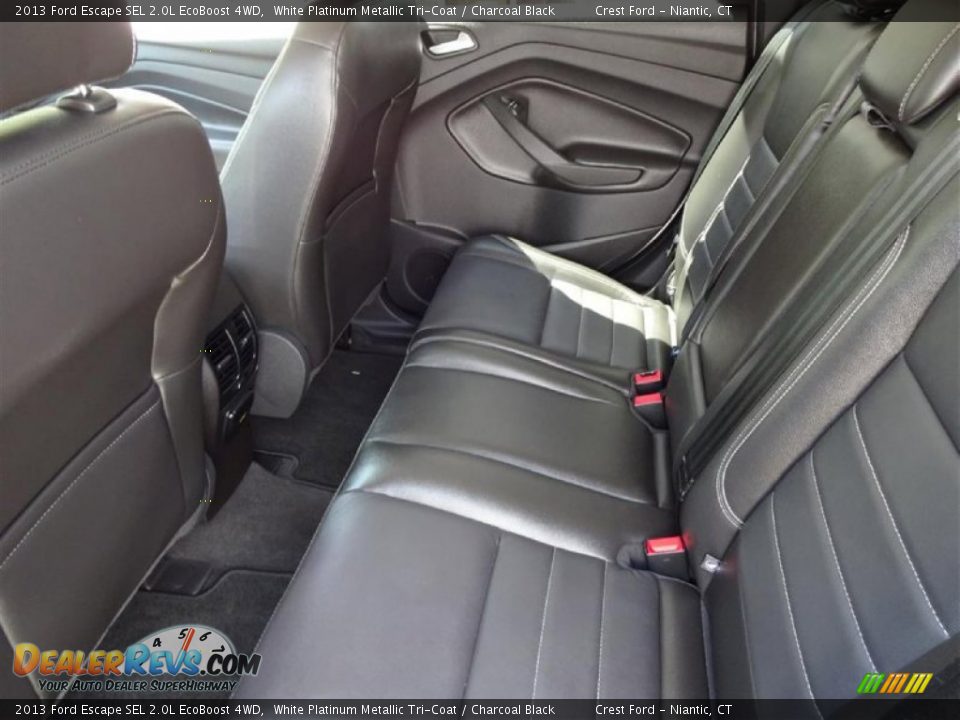 2013 Ford Escape SEL 2.0L EcoBoost 4WD White Platinum Metallic Tri-Coat / Charcoal Black Photo #13