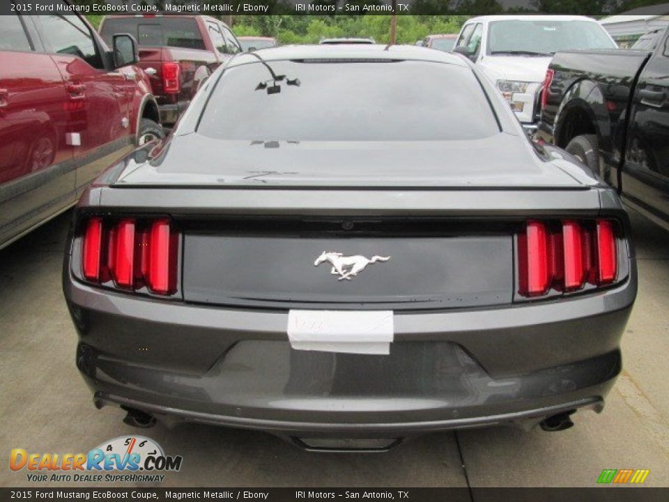 2015 Ford Mustang EcoBoost Coupe Magnetic Metallic / Ebony Photo #3