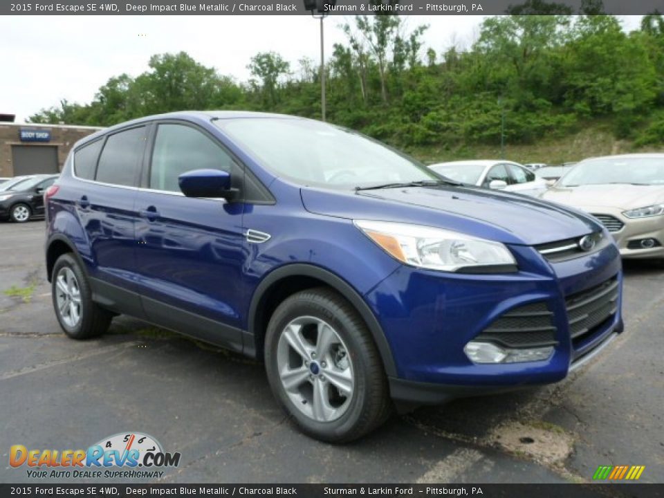 2015 Ford Escape SE 4WD Deep Impact Blue Metallic / Charcoal Black Photo #1