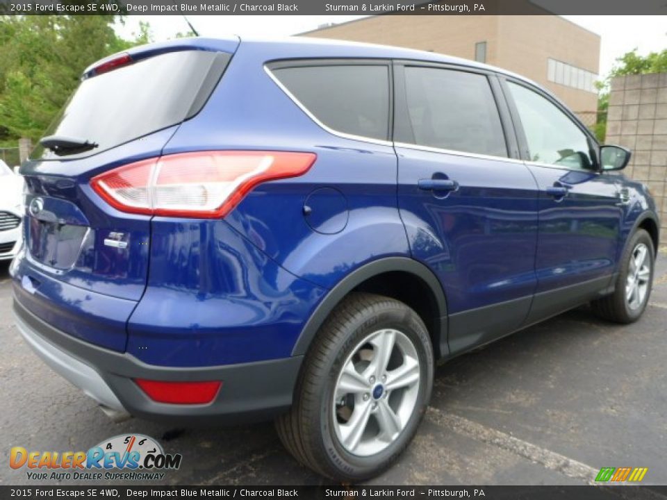 2015 Ford Escape SE 4WD Deep Impact Blue Metallic / Charcoal Black Photo #2
