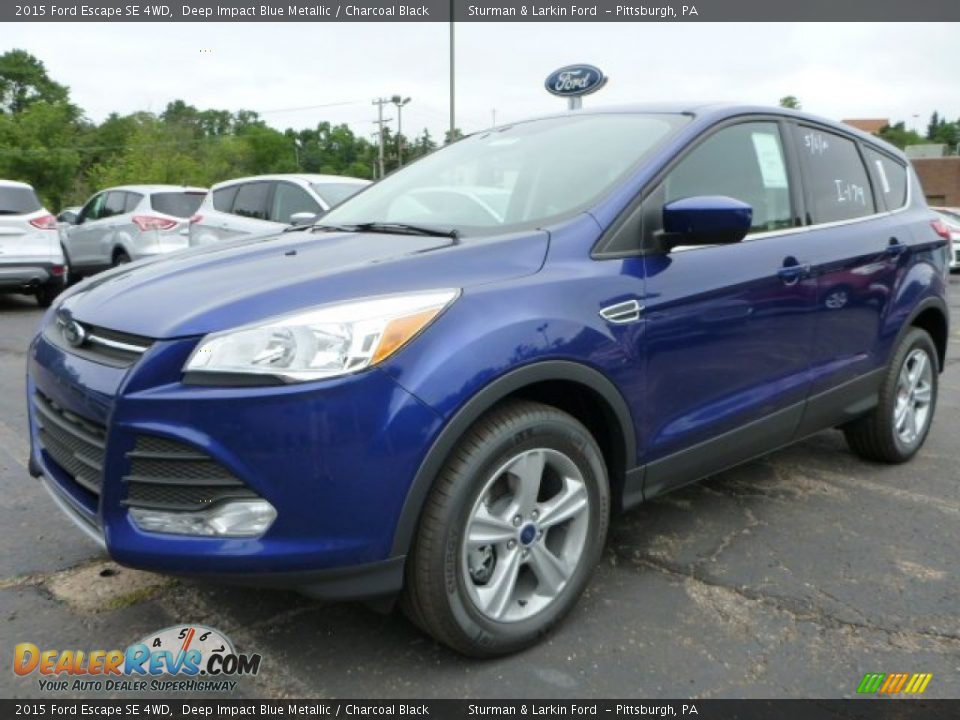2015 Ford Escape SE 4WD Deep Impact Blue Metallic / Charcoal Black Photo #5
