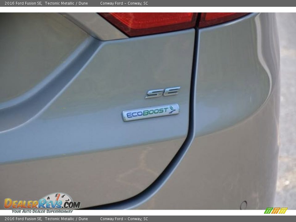 2016 Ford Fusion SE Tectonic Metallic / Dune Photo #7