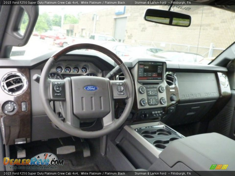 2015 Ford F250 Super Duty Platinum Crew Cab 4x4 White Platinum / Platinum Black Photo #10