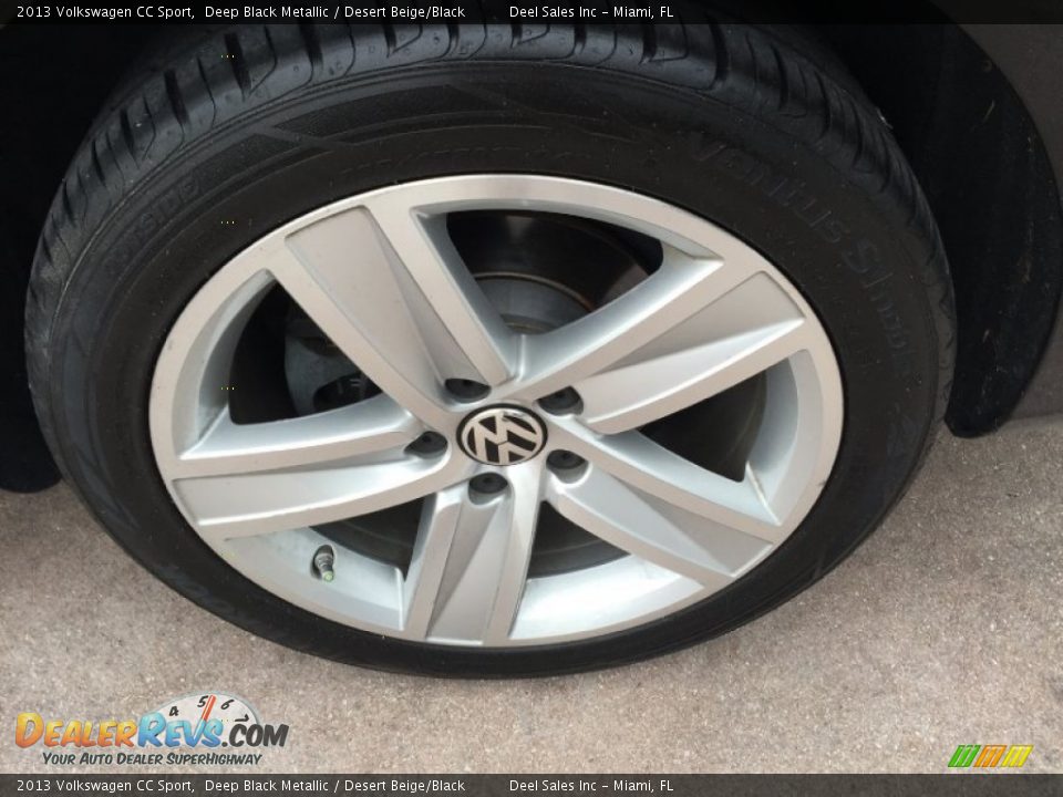 2013 Volkswagen CC Sport Deep Black Metallic / Desert Beige/Black Photo #13