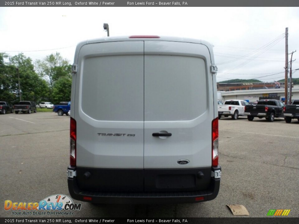 2015 Ford Transit Van 250 MR Long Oxford White / Pewter Photo #4