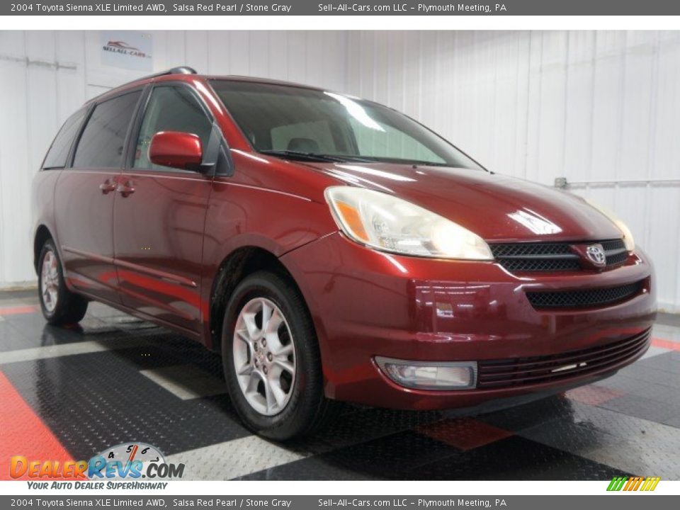 2004 Toyota Sienna XLE Limited AWD Salsa Red Pearl / Stone Gray Photo #4