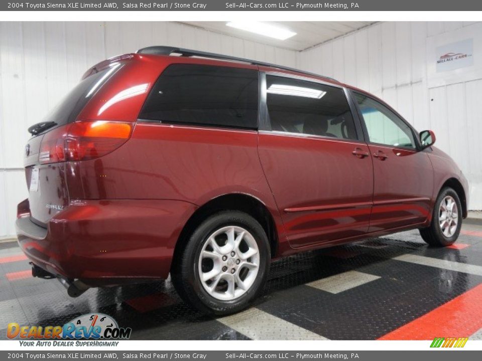 2004 Toyota Sienna XLE Limited AWD Salsa Red Pearl / Stone Gray Photo #6