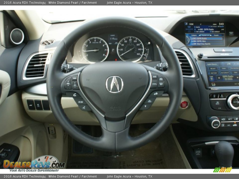 2016 Acura RDX Technology White Diamond Pearl / Parchment Photo #28