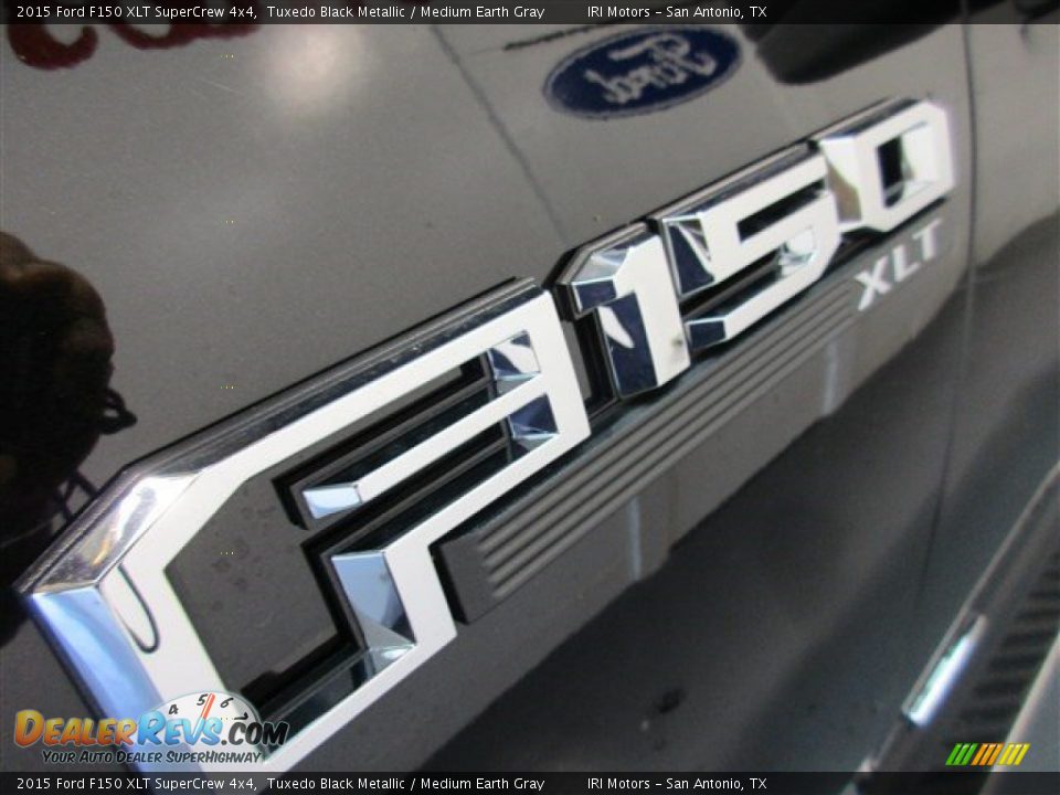 2015 Ford F150 XLT SuperCrew 4x4 Tuxedo Black Metallic / Medium Earth Gray Photo #4