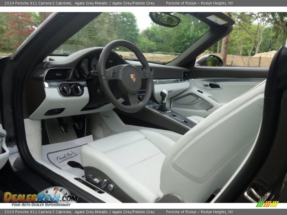 Agate Grey/Pebble Grey Interior - 2014 Porsche 911 Carrera S Cabriolet Photo #10