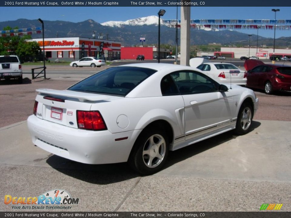 2001 Ford Mustang V6 Coupe Oxford White / Medium Graphite Photo #5
