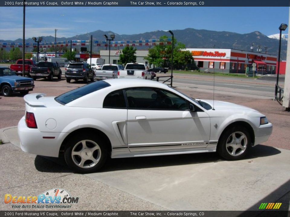2001 Ford Mustang V6 Coupe Oxford White / Medium Graphite Photo #6