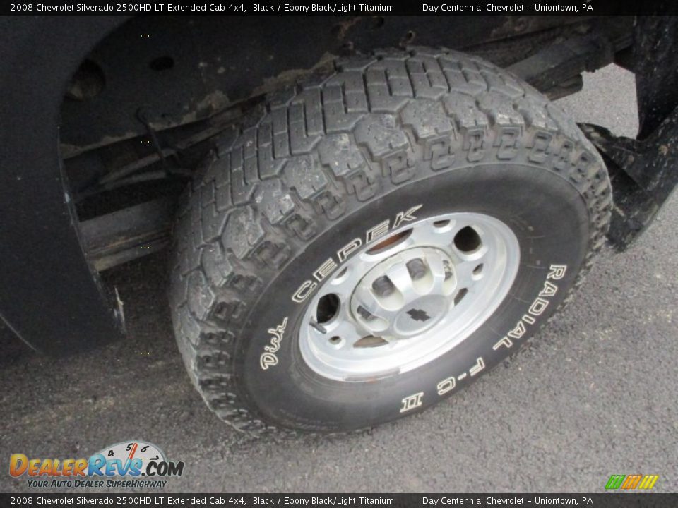 2008 Chevrolet Silverado 2500HD LT Extended Cab 4x4 Black / Ebony Black/Light Titanium Photo #3
