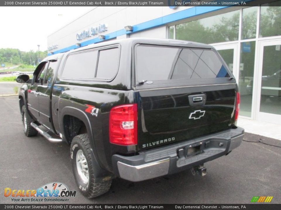 2008 Chevrolet Silverado 2500HD LT Extended Cab 4x4 Black / Ebony Black/Light Titanium Photo #5