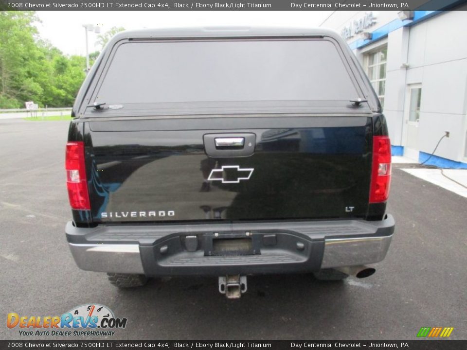 2008 Chevrolet Silverado 2500HD LT Extended Cab 4x4 Black / Ebony Black/Light Titanium Photo #6
