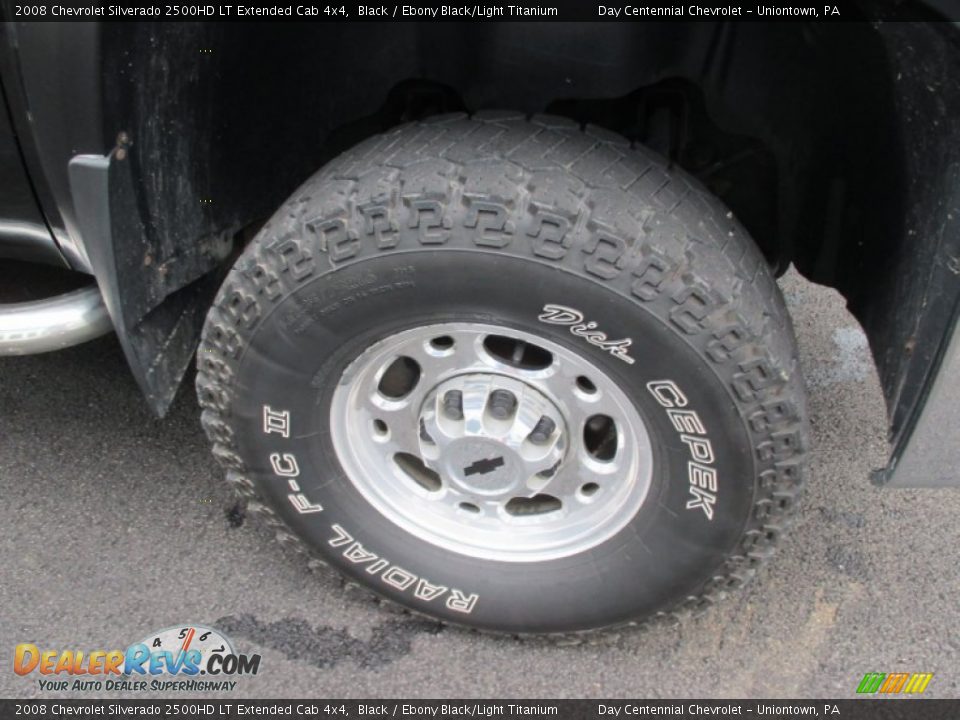 2008 Chevrolet Silverado 2500HD LT Extended Cab 4x4 Black / Ebony Black/Light Titanium Photo #15