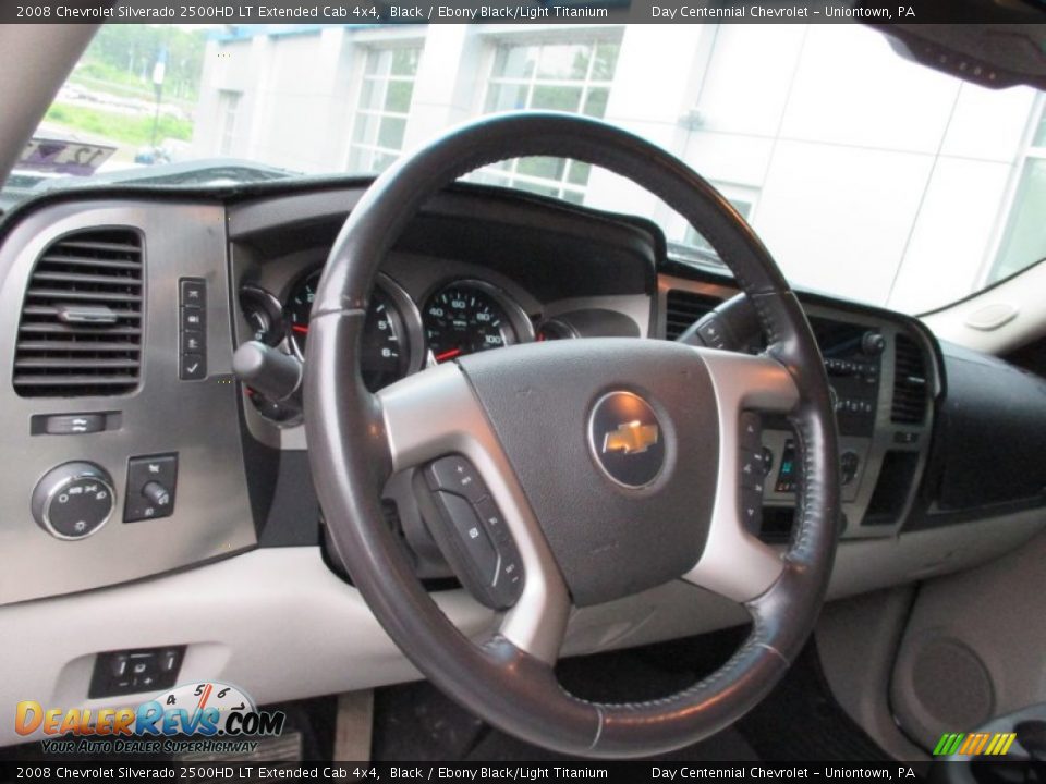2008 Chevrolet Silverado 2500HD LT Extended Cab 4x4 Black / Ebony Black/Light Titanium Photo #25
