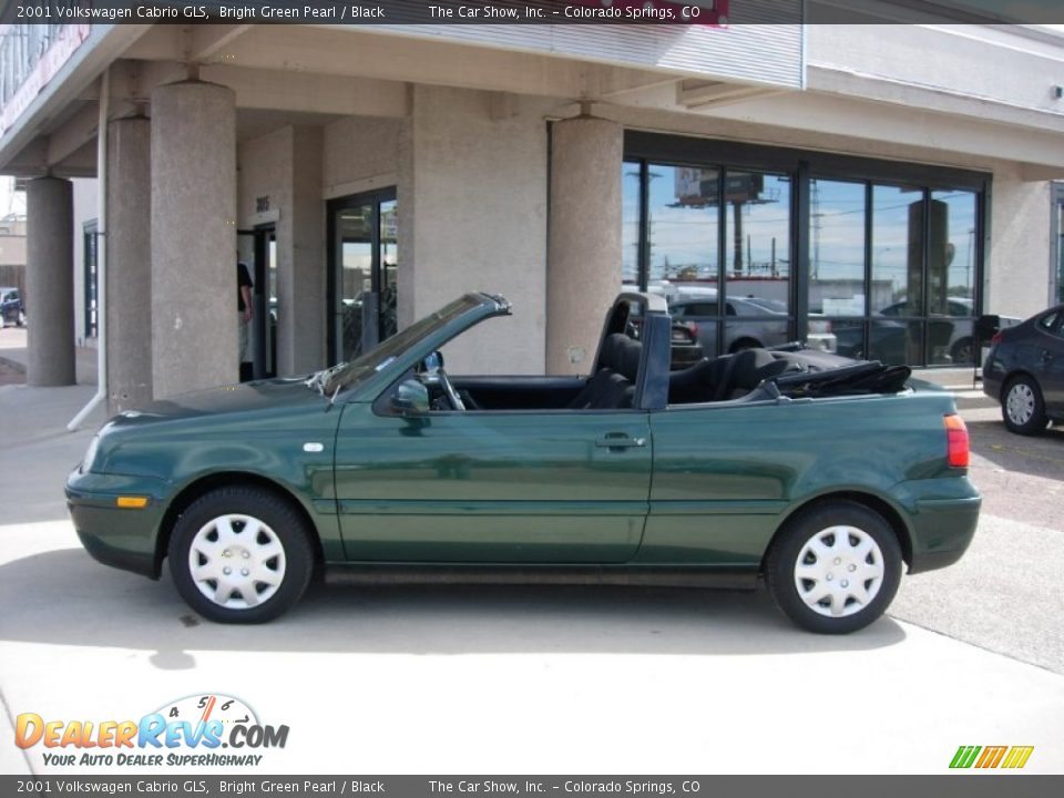 2001 Volkswagen Cabrio GLS Bright Green Pearl / Black Photo #2