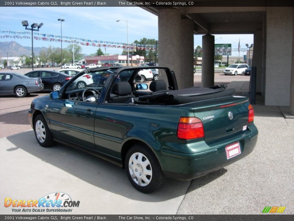 2001 Volkswagen Cabrio GLS Bright Green Pearl / Black Photo #3