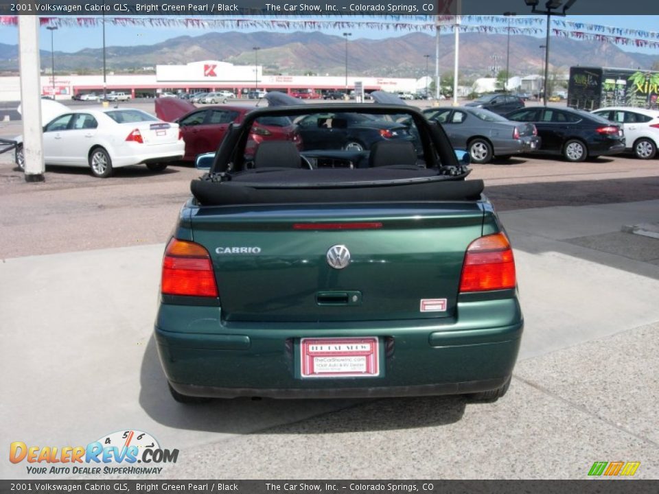 2001 Volkswagen Cabrio GLS Bright Green Pearl / Black Photo #4