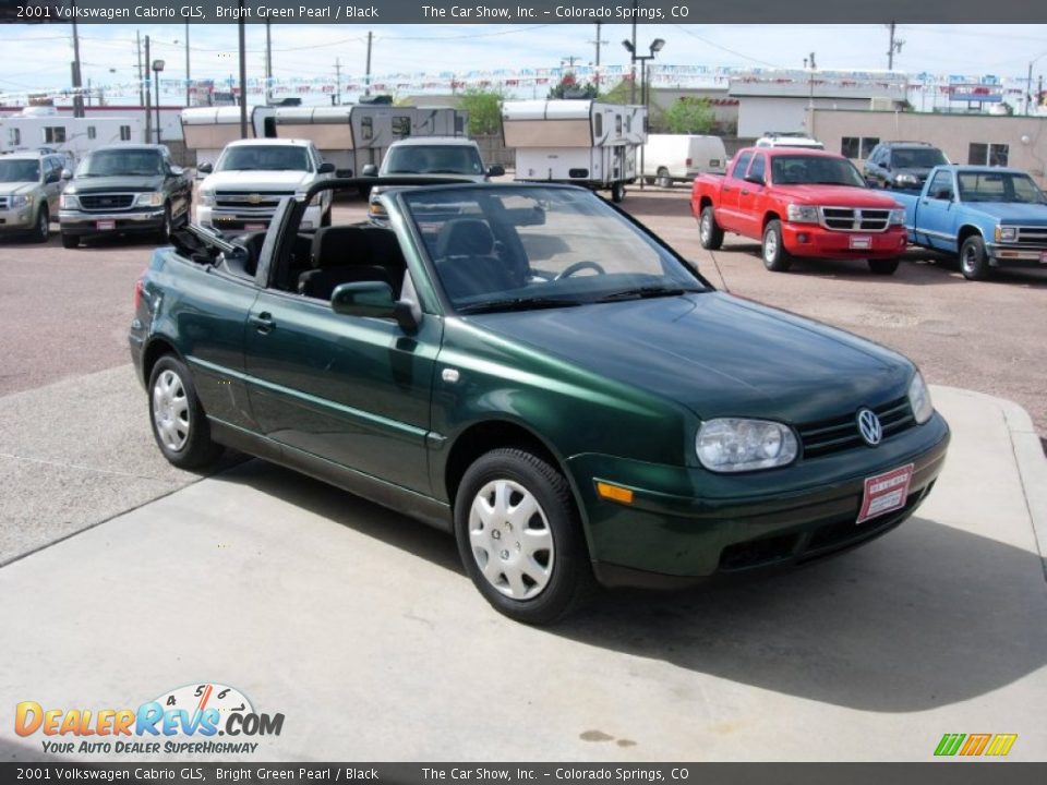 2001 Volkswagen Cabrio GLS Bright Green Pearl / Black Photo #7
