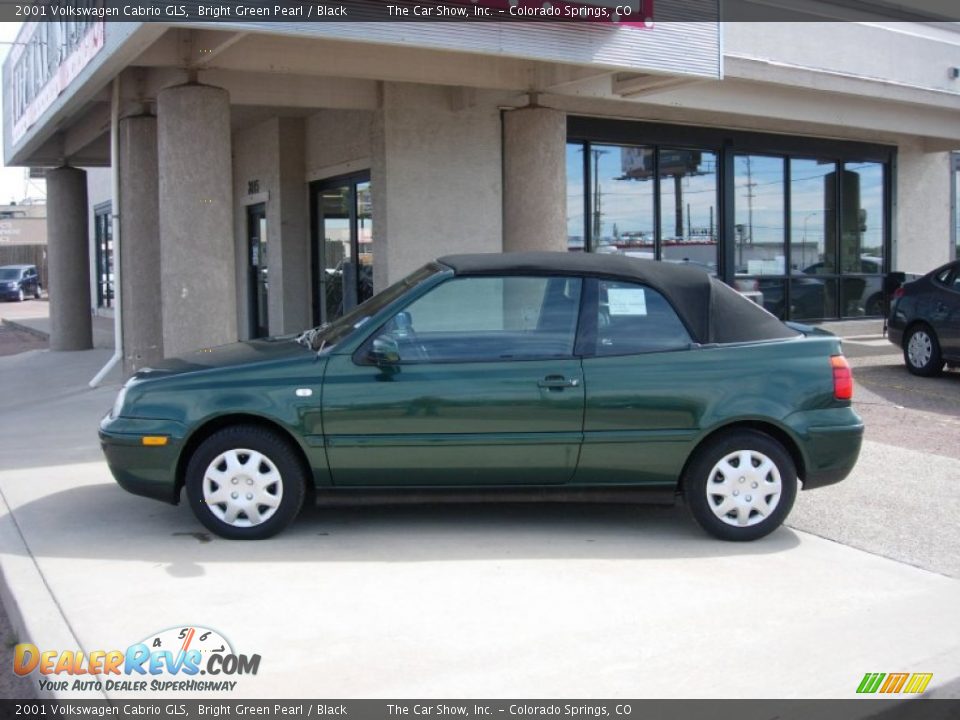 2001 Volkswagen Cabrio GLS Bright Green Pearl / Black Photo #10